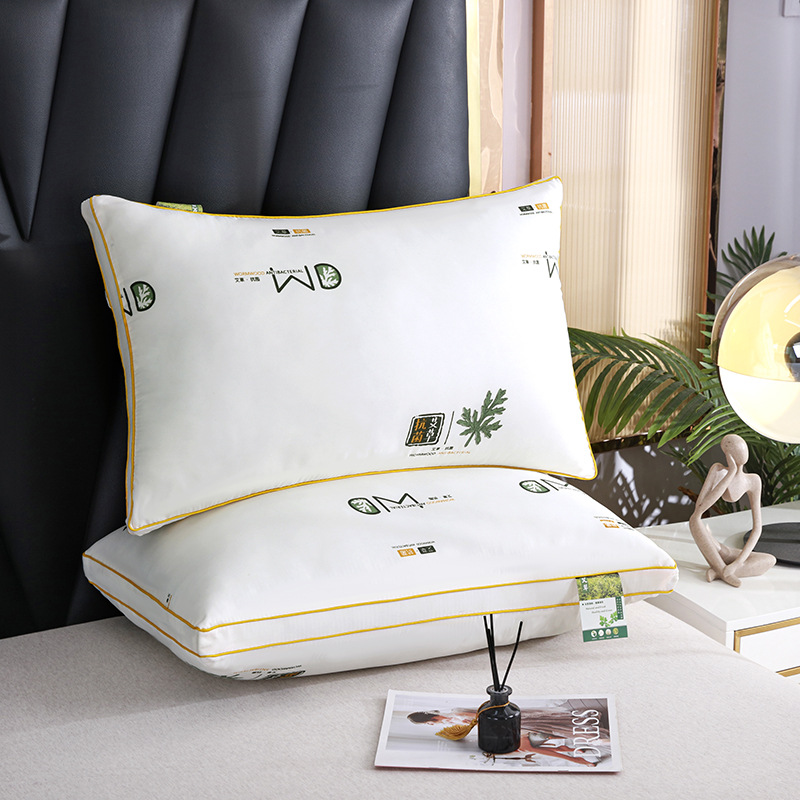 [High rebound] Popular Wormwood pillow hotel gift pillow core adult student neck pillow wholesale factory
