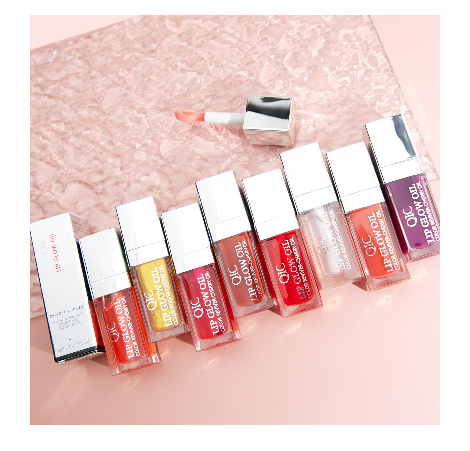 QIC Qini Lip Moisturizing Oil Moisturizing Lip Balm Transparent Dudu Lip Gloss Glass Lip Moisturizing Oil Cross-border bestsellers undefined