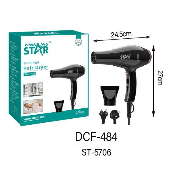 Comercio exterior estrella ganadora en stock estándar europeo estándar británico de alta potencia peluquería profesional hogar secador de pelo eléctrico transfronterizo