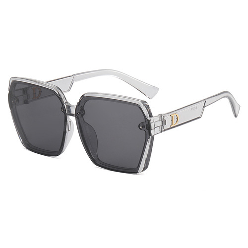 D Family Square Sunglasses Stylish Wholesale for Street Stands Sweet Women's Aviator Sunglasses 22 New Ins Big Face Glasses