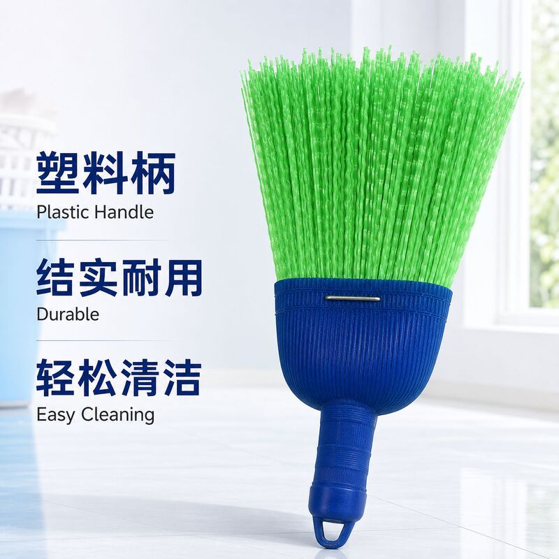 Cross-Border Plastic Handle Small Broom Cleaning Brush Cleaning Work Brush Corn Straw Cleaning Broom Broom Manufacturer Direct Sales