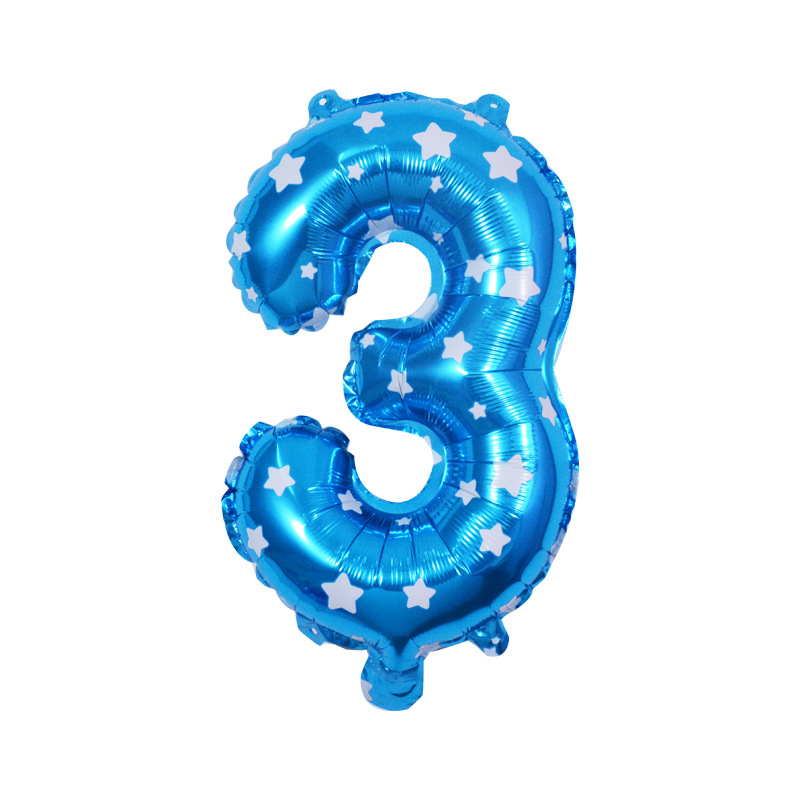 Globo digital de 32 pulgadas impresión polen impresión azul película de aluminio globo estrella mate estrella azul Rosa digital al por mayor