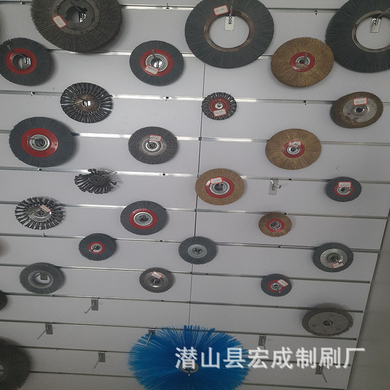 抛光毛刷钢丝轮 汽车轮毂去刺钝化圆盘毛刷磨料丝打磨除锈刷
