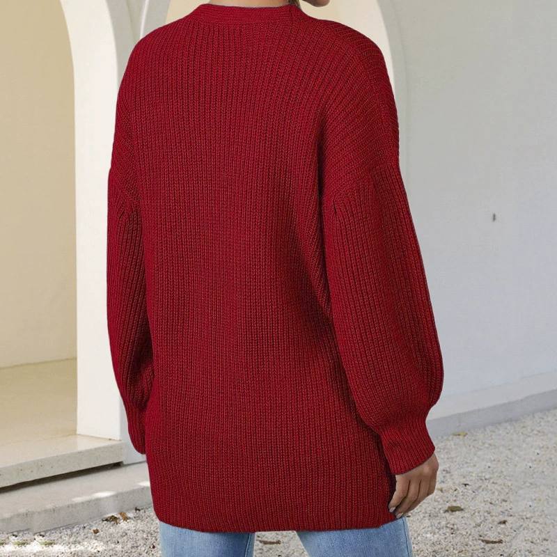 Sweater, demi-season knitted fashionable cardigan, European style, city style, Amazon