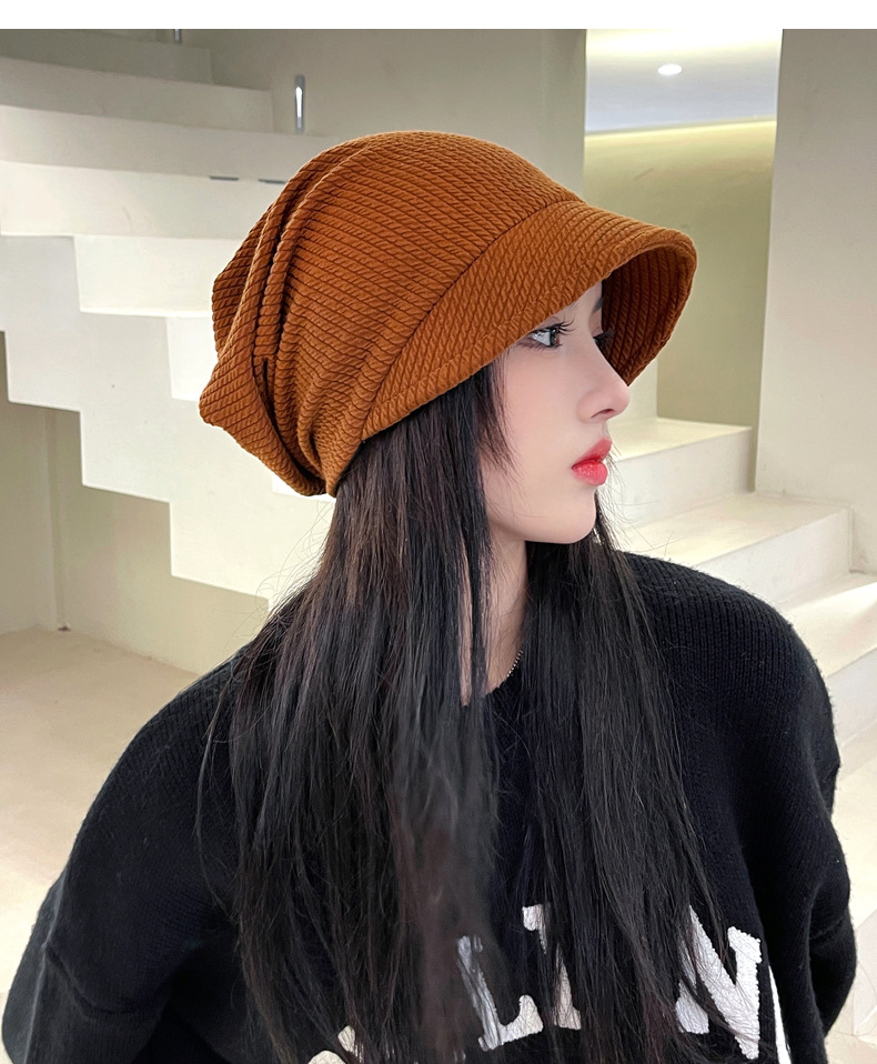 Women's Fashion Solid Color Sewing Beanie Hat display picture 3