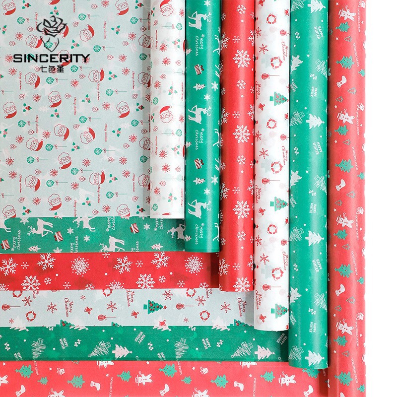 Papel de Navidad Sydney papel de revestimiento Nochebuena paquete de manzanas DIY material de ramo florista para papel de embalaje de manzanas