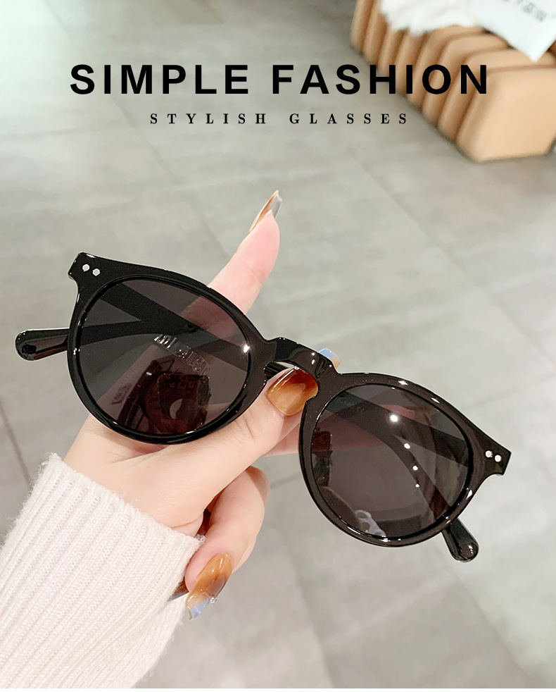 55g Weight Full Frame Glasses Structure Glasses Frame Classification Ac Lens Material Oval Frame Glasses Style Casual, Outdoor, Sports Occasion Solid Color Pattern All Seasons Season Unisex Gender Retro, Sweet Style Retro Sweet Solid Color Ac Oval Frame Full Frame Optical Glasses 6