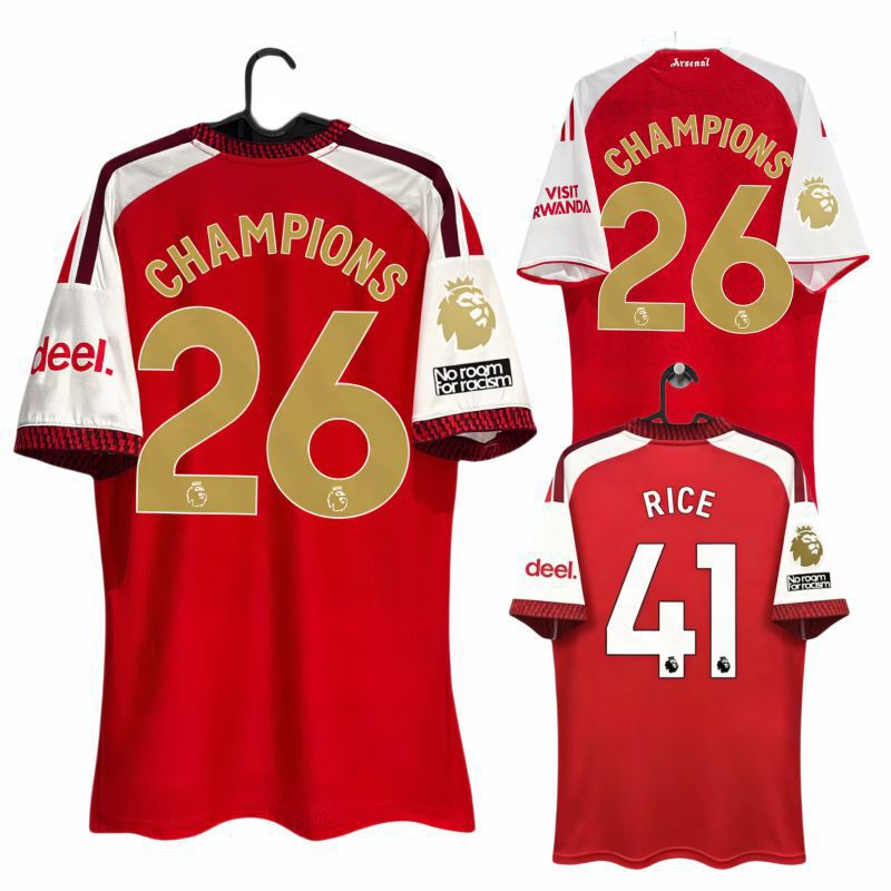 New 2627 Arsenal Jersey Championship Commemorative Edition Home Jersey Champions League Final Edition Football Shirt