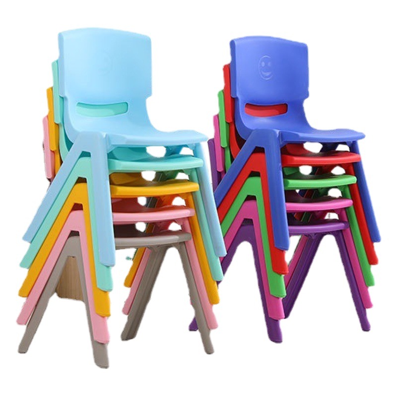 Kindergarten Chair Thickened Children's Plastic Backrest Chair Student Chair Adult Chair Training Course Stool Factory Wholesale