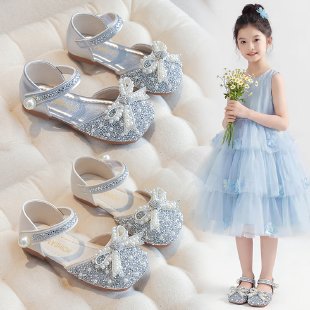 Zapatos de princesa huecos para niñas 2026 verano nuevo estilo de moda para niños sandalias de diamante de perla zapatos Lefour image 1