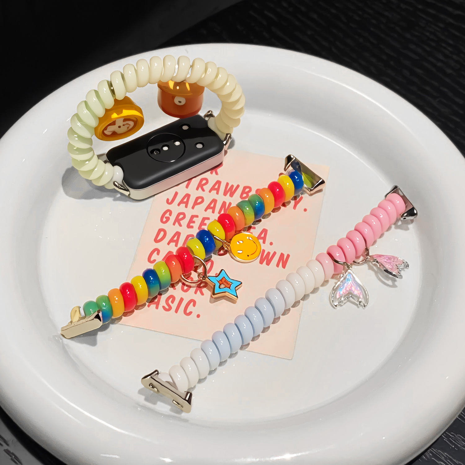 Suitable for Huawei Band 10 Strap Dopamine Phone Line Rainbow Huawei Band 9 Strap Cute Bracelet for Men and Women