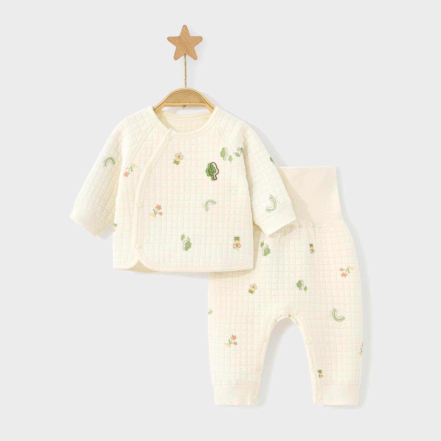 Baby calentamiento ropa interior set otoño-invierno ropa de nuevo hombre y mujer algodón dividido cintura alta abdomen bebé abrigo de otoño pantalones de otoño