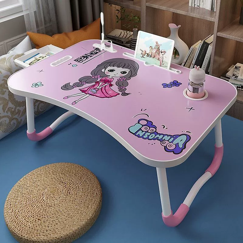 Складной маленький столик для кровати, стол для ноутбука, рабочий стол для студентов, артефакт для домашнего общежития