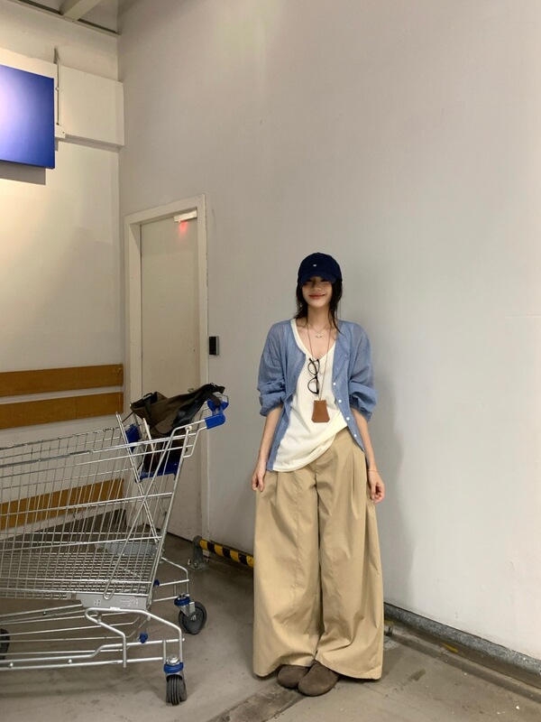 Casual Lazy Style Women's Summer 2025 New Sun-Protective Shirt, Tank Top, Wide-Leg Pants Three-Piece Set Trendy Casual Lazy Style Women's Summer 2025 New Sun-Protective Shirt, Tank Top, Wide-Leg Pants Three-Piece Set Trendy