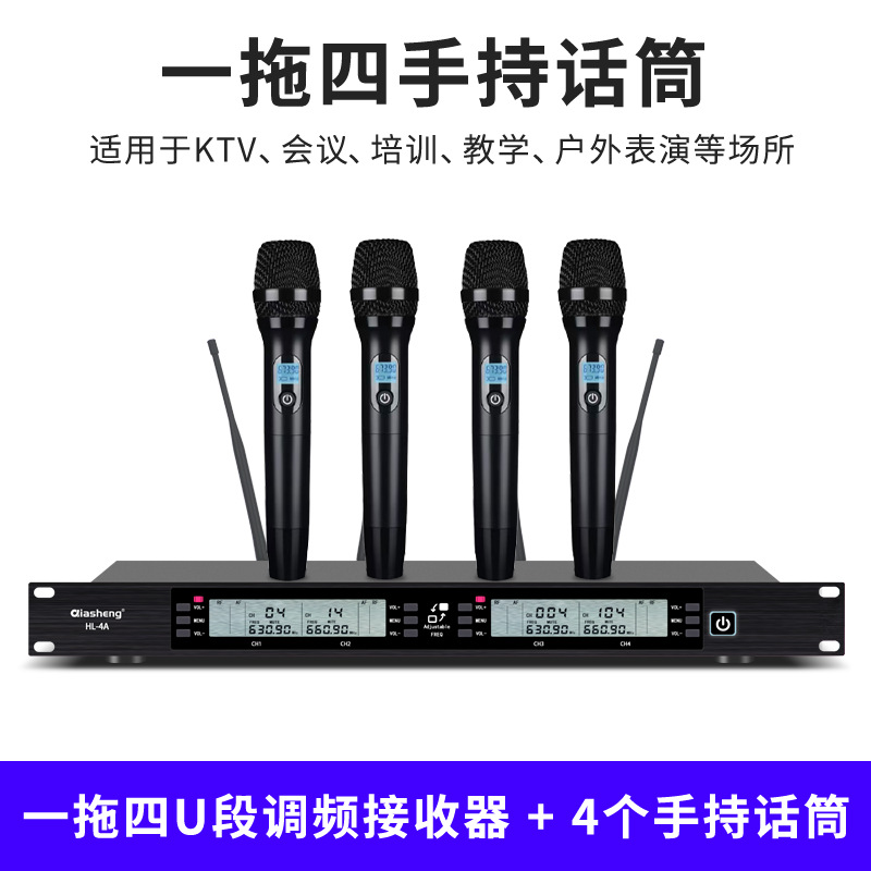 Micrófono inalámbrico TMD/Tengmandi de doble canal FM U-band Bluetooth para cantar, conferencias, KTV, verdadera diversidad