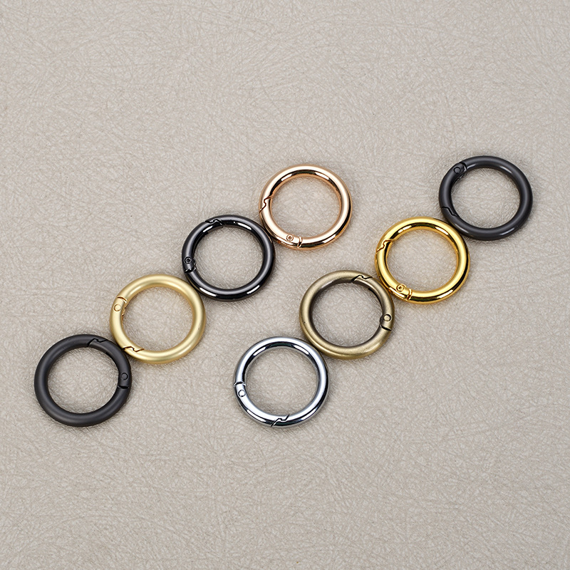 Accesorios de bolsa de oro 35mmK creativo anillo abierto hebilla anillo de resorte de metal de 1 pulgada anillo móvil hebilla colgante clave
