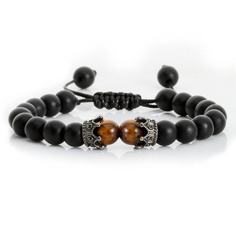 1 Piece Casual Geometric Tiger Eye Plating Men's Bracelets display picture 1