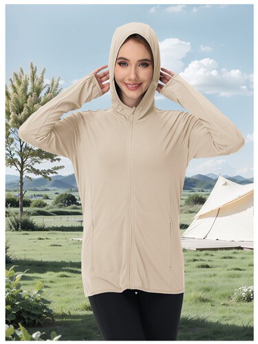 Summer Women's Large Size UV Protection Outerwear, Sun Protective Jacket, UPF 50+, Outdoor Long Sleeve, Export Model