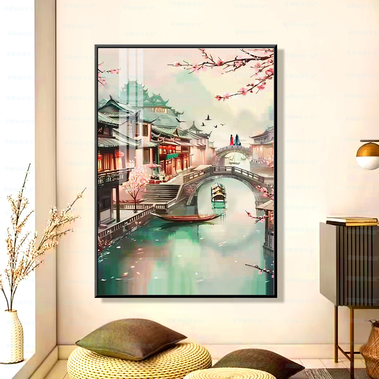[Algodón importado] Mona Lisa Real bordado de cruz Dreamli Jiangnan versión mejorada de bordado de hilo artesanal en la sala de estar image 3