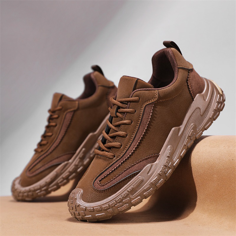 Zapatos de hombre zapatos de primavera 2025 nuevos zapatos de moda zapatos explosivos zapatos de cuero zapatos deportivos retro zapatos casuales para correr