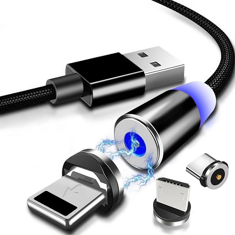 @@@@ユニバーサルナイロンラウンド1対3磁気充電ケーブルスリーインワン充電ケーブル磁気データケーブル|undefined