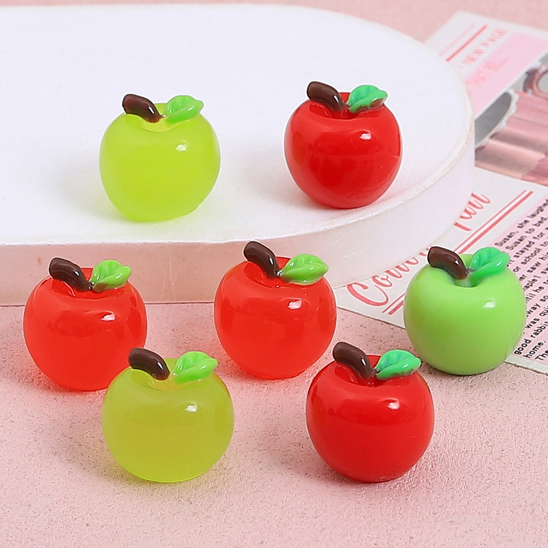 Three-Dimensional Luminous Simulated Apple Food Toy DIY Cream Glue Resin Accessories Small Parts Decoration Materials Wholesale Three-Dimensional Luminous Simulated Apple Food Toy DIY Cream Glue Resin Accessories Small Parts Decoration Materials Wholesale