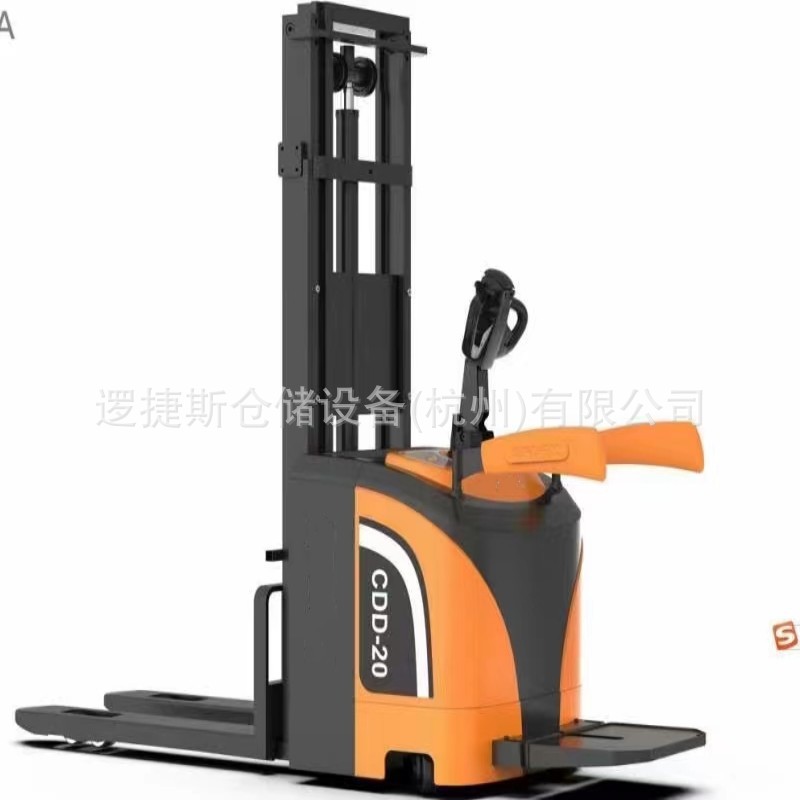 站驾式液压堆高车2吨升高装卸托盘搬运车电动叉车吊车堆垛车