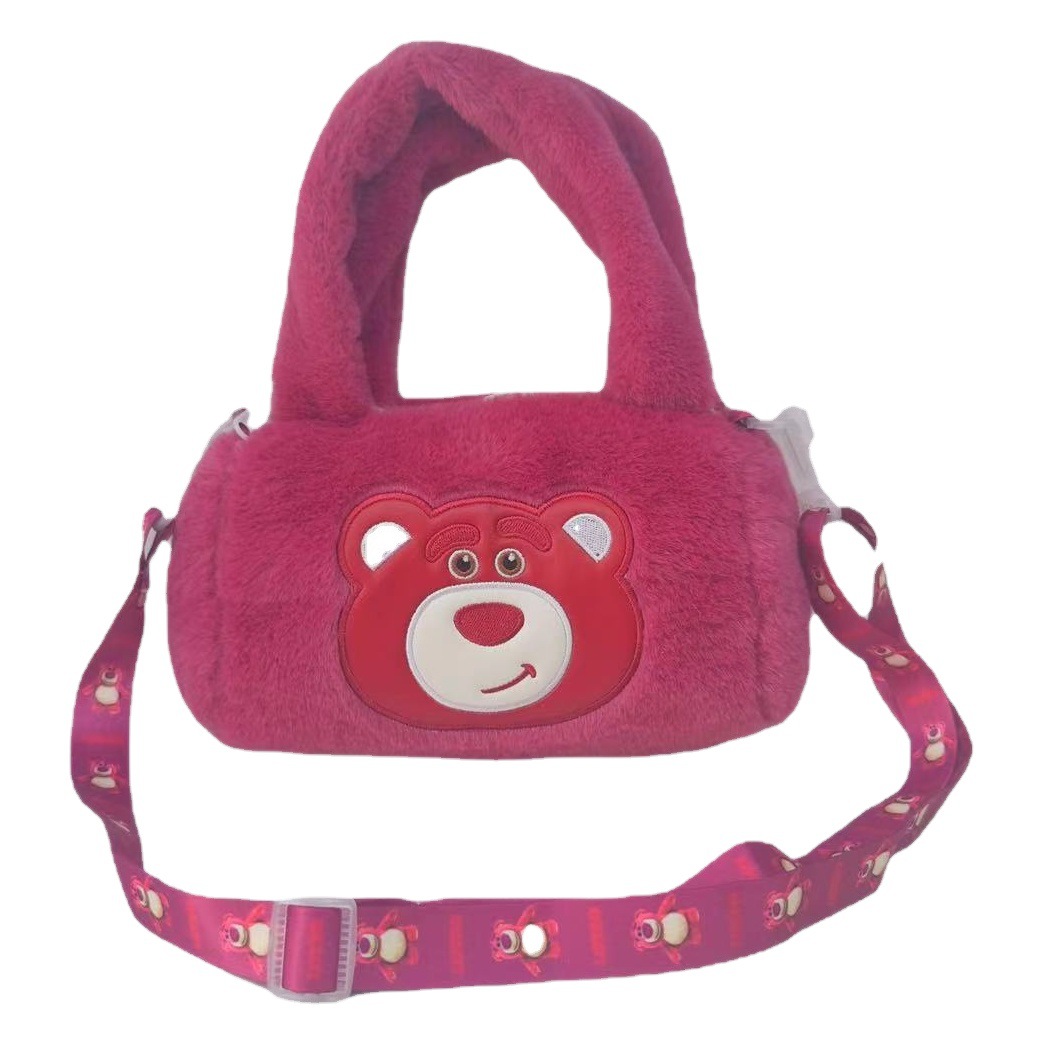 Nuevo peluche de oso para máquina de garras, bolso de hombro infantil, regalo de exportación