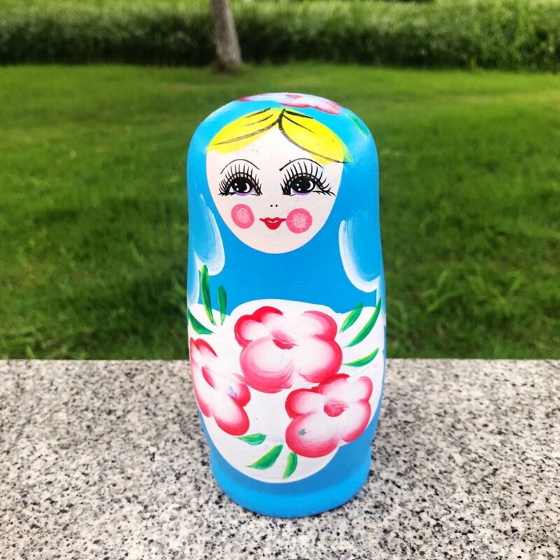 俄罗斯套娃6层手绘旅游景区工艺品俄罗斯特色木制摆件玩具装饰品|undefined
