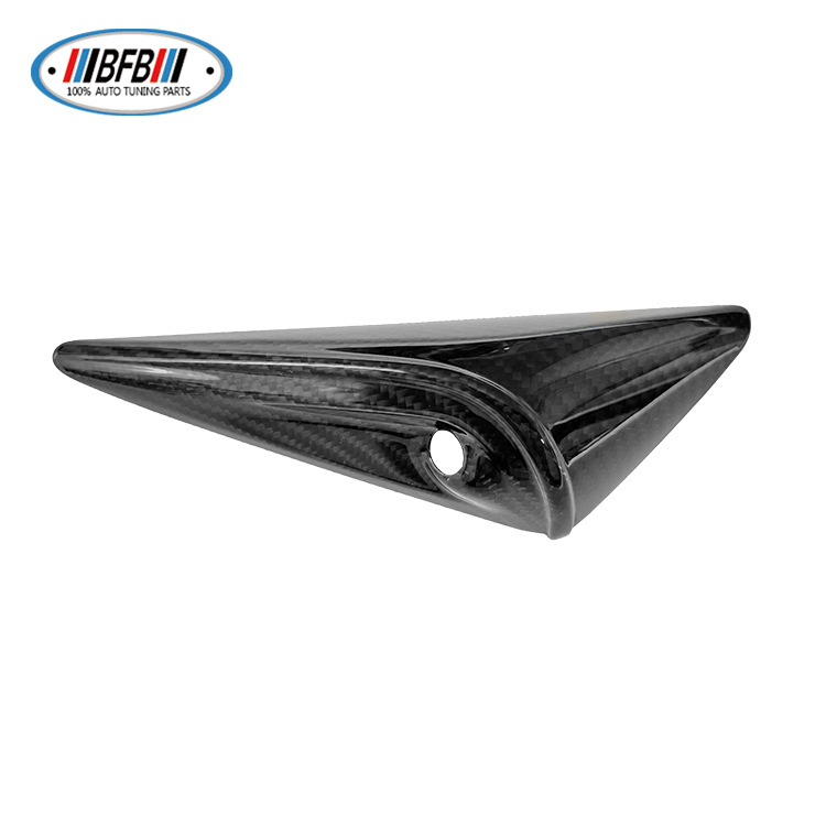 100% Real Carbon Fiber Camera Trim - For Tesla Model S 2022 - Glossy Turn Signal Frame Shell Cover