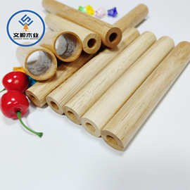 工厂批发实木竹子橡胶木荷木通大孔圆木棒棍木条上漆家具灯饰用品