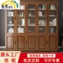 实木六门落地组合书橱