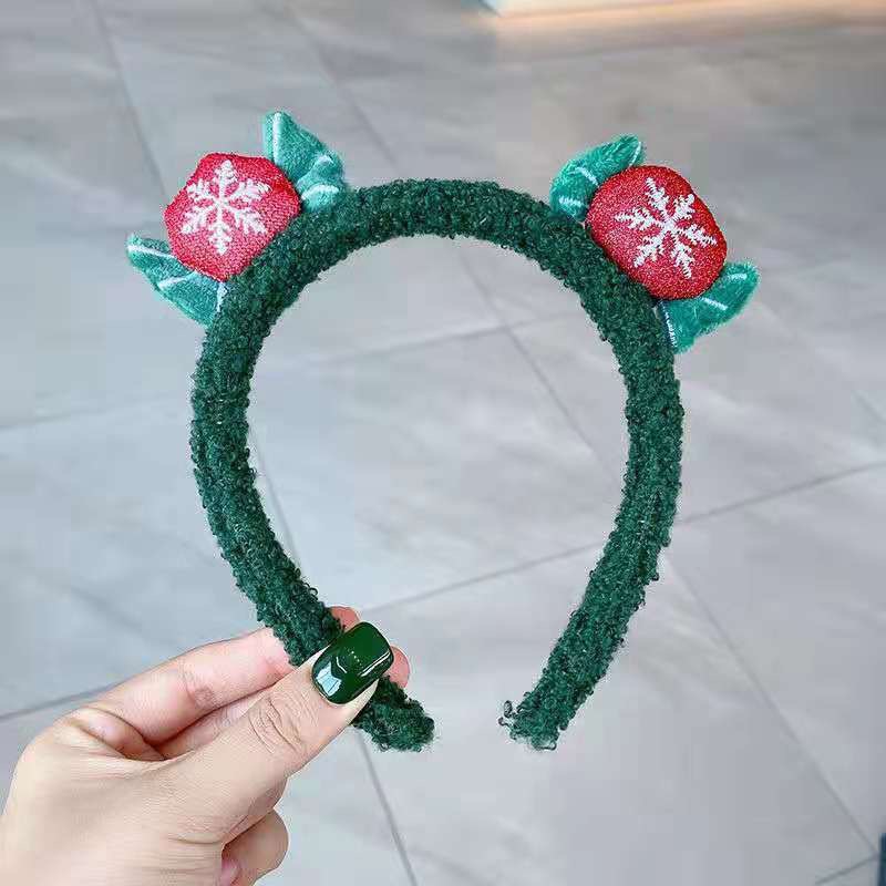 Navidad Tisi felpa diadema ELK muñeco de nieve Cordero lana diadema Otoño e Invierno pelo femenino paquete tocado diadema horquilla
