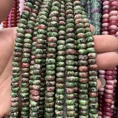 Zərgərlik ara hissələri | beads diy jewelry clothing accessories - imitation-flower-green-58mmabout-70-80-pieces-white-stone-optimized