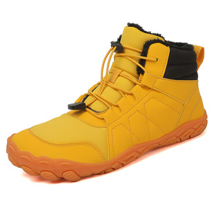New Upgraded High-top Winter Snow Boots Men's fleece-lined Thickened Warm Cotton Shoes Mountaineering Shoes Men's Shoes Non-slip and Waterproof