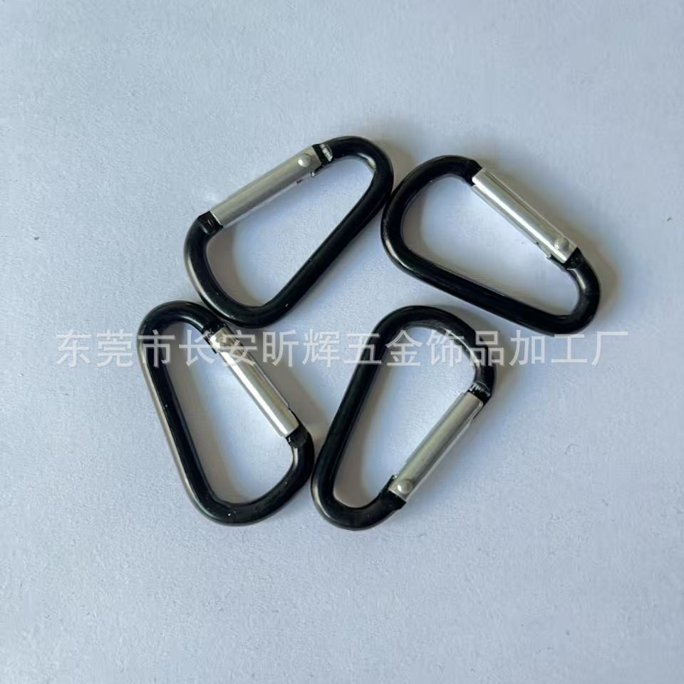 Aluminum Alloy D-Shaped Carabiner No. 6 Climbing Buckle Outdoor Buckle Spring Hook Led Light Buckle Luggage Buckle Wholesale