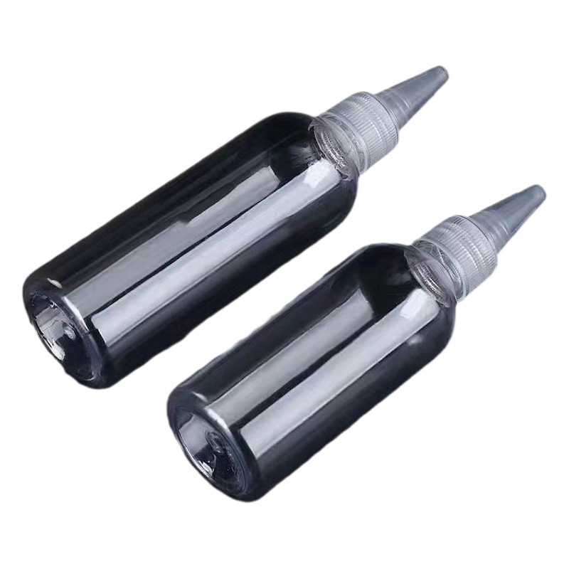 Botella de compresión botella puntiaguda transparente botella pequeña botella vacía pegamento botella de plástico suave Loción sub-botella de gota botella de pigmento botella de medicina