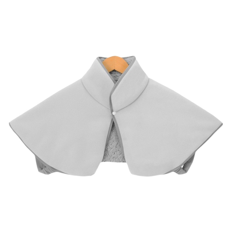 Factory Direct Sales Autumn and Winter Ollie Velvet Shawl Winter Warm Fleece-Lined Thickeneded Double Layer Shoulder Pads Plush Cotton Waistcoat Shoulder and Neck