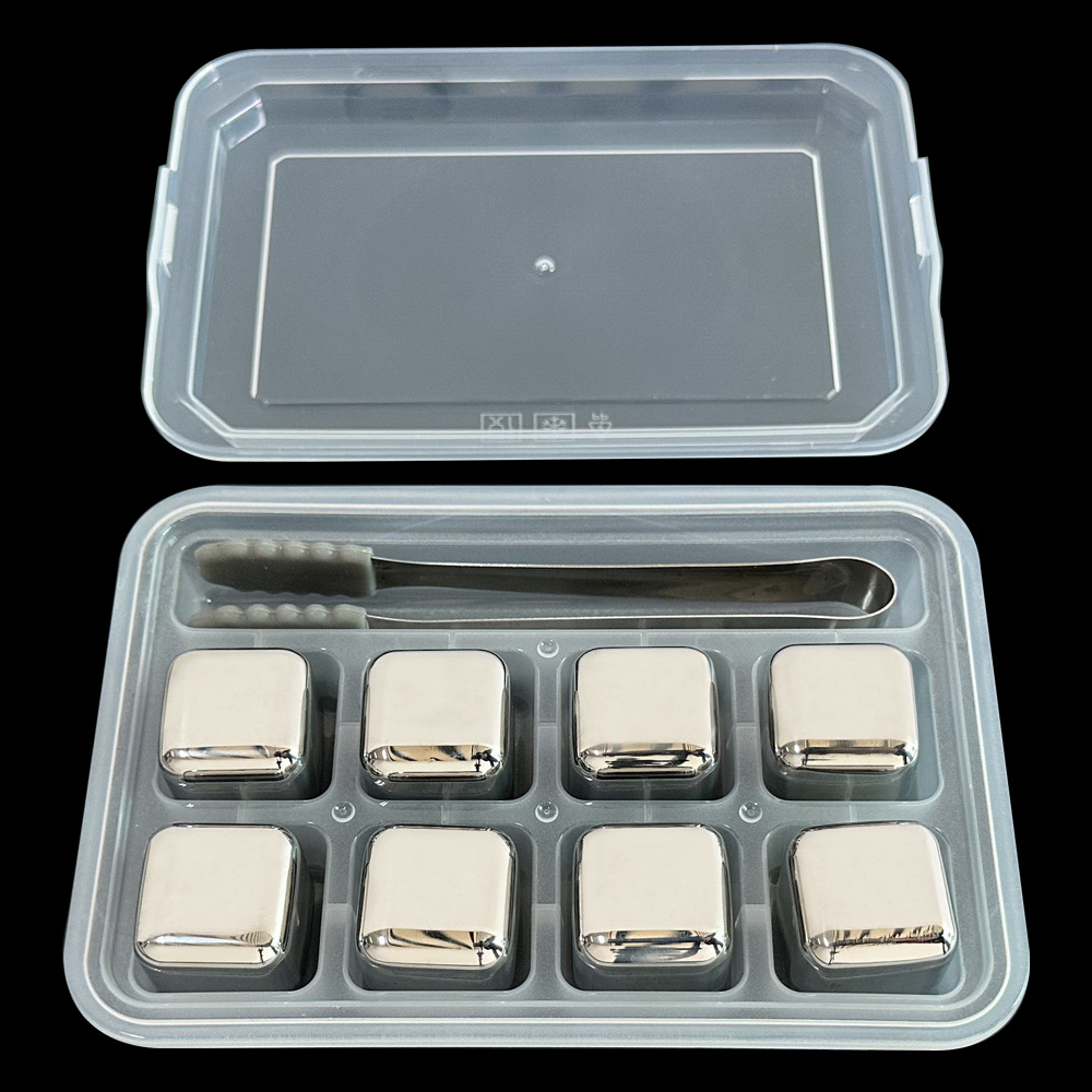 두꺼운 일반 광택 8개 + 상자 + 미끄럼 방지 아이스 클립