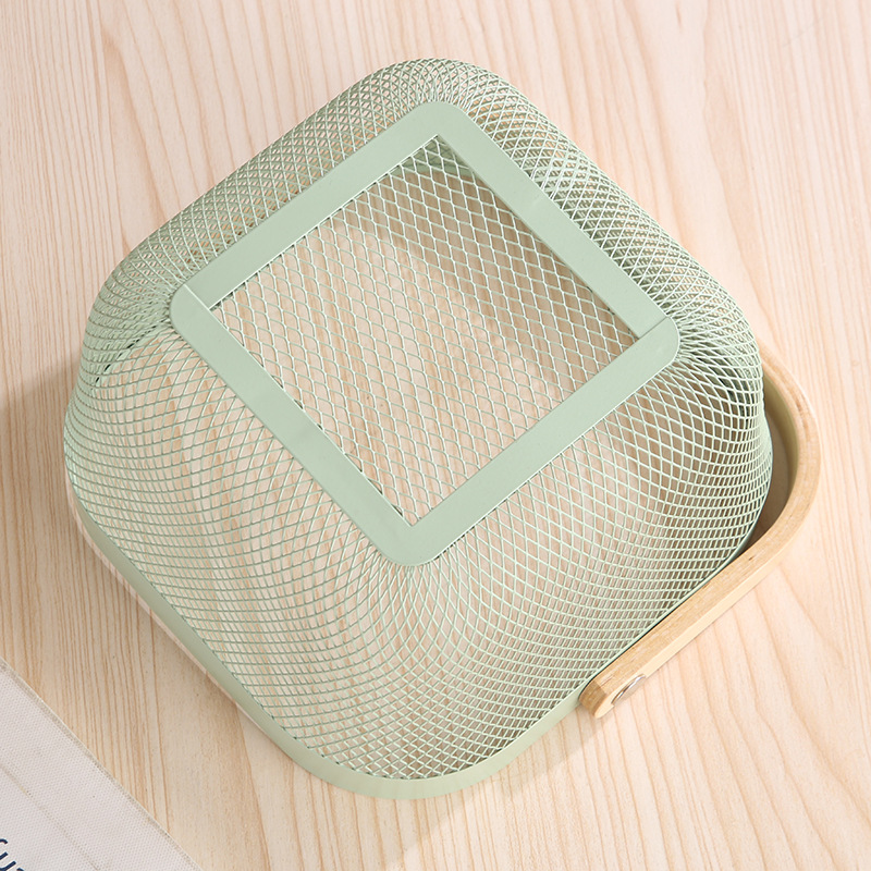 1051g Weight Storage Basket Storage & Cleaning 1 Piece Quantity Wood, Metal Material Color Block Pattern Nordic Style, Simple Style Style Multicolor Color Nordic Style Simple Style Color Block Wood Metal Storage Basket 21