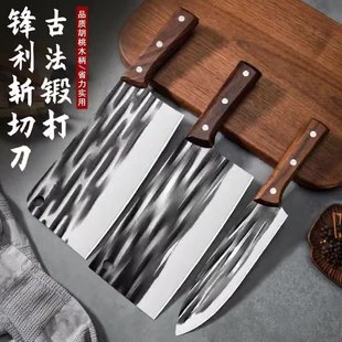 Yangjiang Manufacturer Direct Sales Handmade Forged Slicing Knife for Home Use, Sharp Meat Cleaver, Thickened Bone Chopping Knife