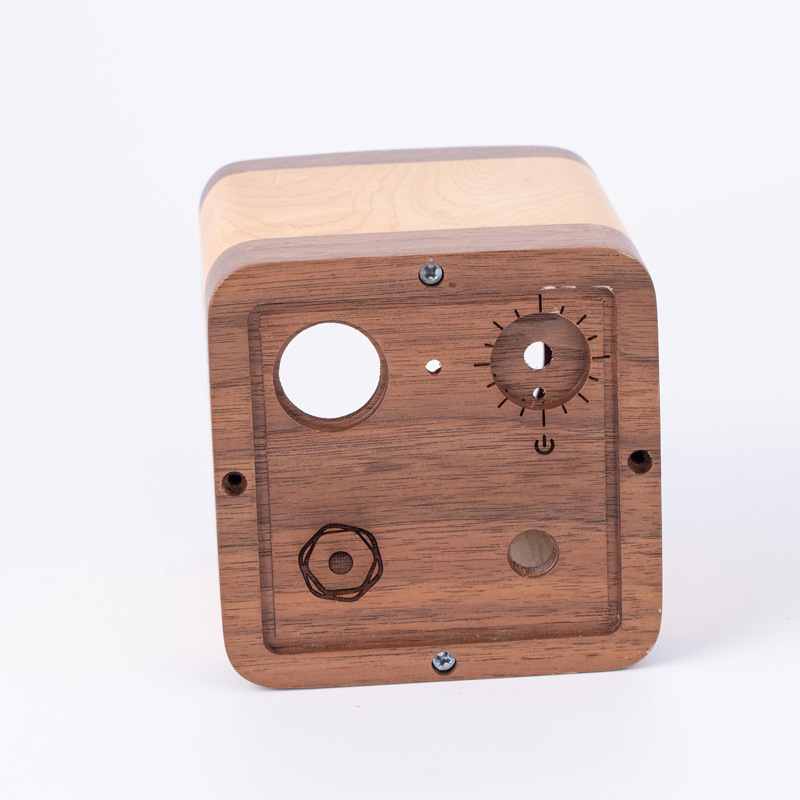 Maßgefertigtes, leeres Gehäuse aus Massivholz für tragbare Bluetooth-Lautsprecher, DIY-Audiozubehör, dekorative Verarbeitung_voghion.com