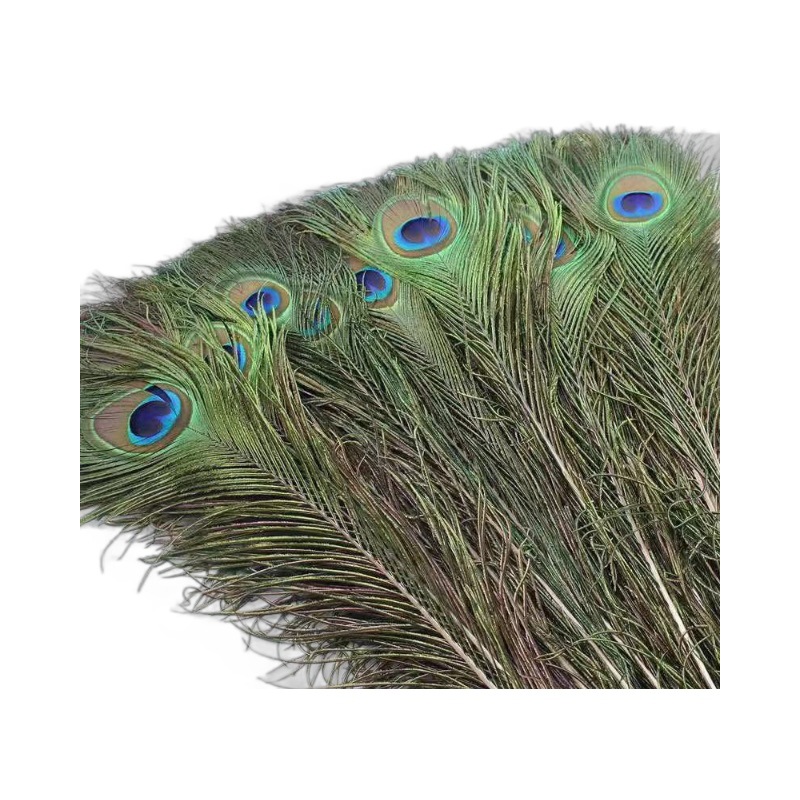 Plumas de pavón real plumas naturales materiales DIY de alta calidad decoración porche ornamentos plumas verdaderas decoración para el hogar para el budista plumas de pavón