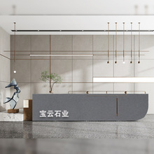源头厂家人造石石英石高尔灰背景墙台面地面大理石酒店墙面地铺石