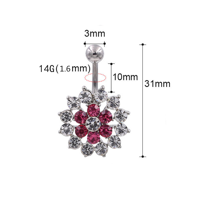 Anello floreale squisito in acciaio inossidabile con diamanti_voghion.com