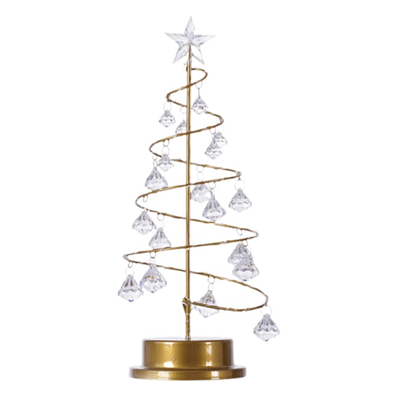 Árbol de Navidad de Cristal, Lámpara de Noche LED, Lámpara Colgante de Mesa, Regalo de San Valentín para Niña, Vela, Decoración de Dormitorio de Cumpleaños