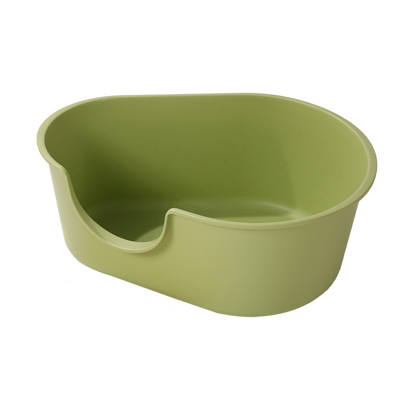 Nueva caja de arena para gatos súper grande para evitar salpicaduras externas, caja de arena para gatos abierta integrada, baño para gatos grande, lugar al por mayor transfronterizo