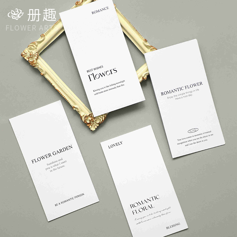 Inswind simple Inglés tarjetas de flores paquete de flores tarjetas de felicitación tarjetas de regalo floral tarjetas de decoración