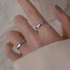 Fresh ring for beloved, silver 925 sample, on index finger, Japanese and Korean, simple and elegant design