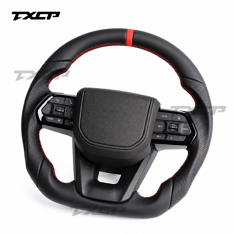 Suitable for Toyota Land Cruiser LC300 LC200 FJ70 FJ200 modified and upgraded full-leather steering wheel